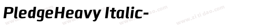 PledgeHeavy Italic字体转换